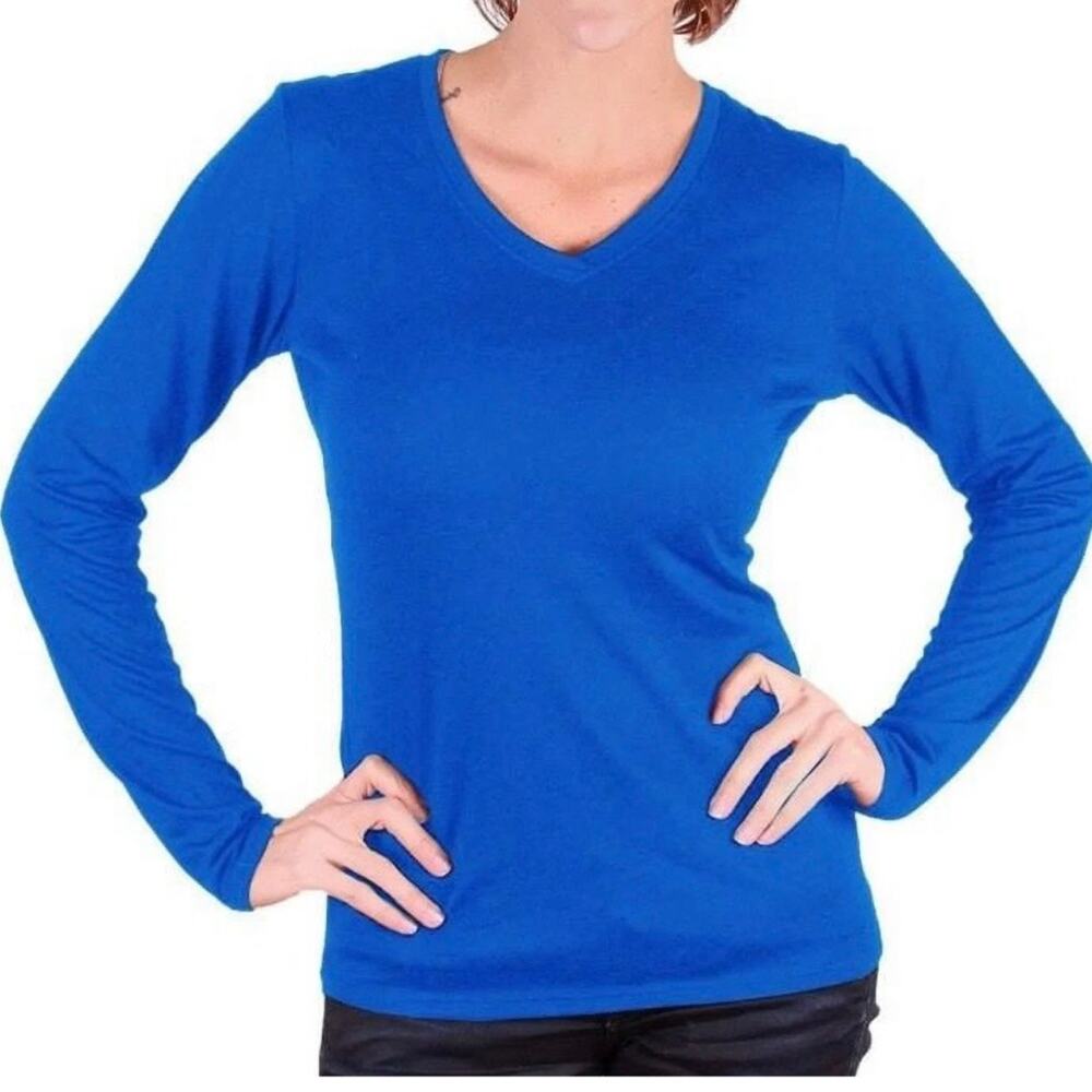 SEG'MENTS | Royal Blue Long Sleeve Base Layer 100% Merino Wool Woolmark | Large